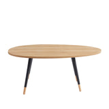 BAÏTA Table Basse Organic - Coloris Bois et Noir - L98cm