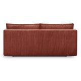 Canapé Convertible 3 Places avec Coffre de Rangement en Velours côtelé Rouille - Milla