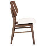 New Classic Furniture Mid-Century Modern Oscar Lot de 2 chaises avec dossier en bois Noyer