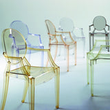Kartell 4852B4 Chaise Louis Ghost Plastique (Transparent)