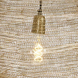 Qazqa nidum - Suspension - 1 lumière - Ø 450 mm - Doré/Laiton - Oriental - éclairage intérieur - Salon I Chambre I Cuisine I Salle à manger