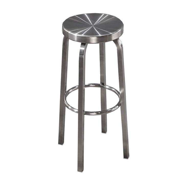 Tabouret de Bar sans Dossier en Acier Inoxydable, Tabouret à Hauteur de comptoir, qualité Commerciale, Finition en Acier Inoxydable, Hauteur du siège 65 cm / 75 cm,Utilisation intérieure à l'extérie