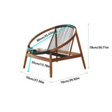 Fauteuil d'appoint en rotin Canapé en bois, chaise de loisirs tissée en corde de chanvre, fauteuil inclinable simple for balcon, chaise longue for patio, jardin et terrasse, élégant et confortable Fau