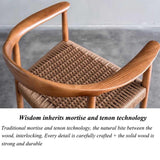 Chaise Décontractée Vintage, Chaises Modernes du Milieu du Siècle pour Salle À Manger Chaise Rattan des Fauteuils en Bois Massif Salle D'étude, Chaise De Loisirs des Clubs De Bureau (Couleur : Walnut