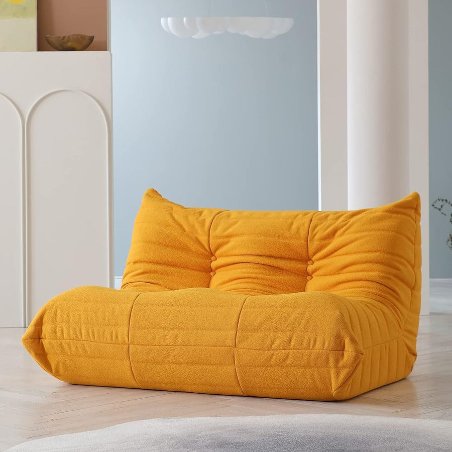 Cozy Teddy Canapé paresseux en velours et chaise au coin de la cheminée, fauteuil poire double pour salon, chambre à coucher, bureau, salon Togo – Confort et tilité