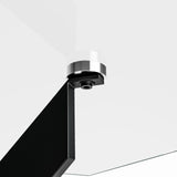 GOLDFAN Table à Manger en Verre Table Ronde Salle à Manger avec Pieds en Métal de Cuisine 80 cm, Noir