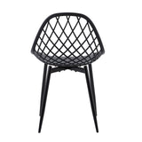 buybyroom chaises Salle Manger Lot de 4 Chaise scandinave avec Pieds en métal Chaise Salon Cuisine Confortable Chaise Salle a Manger, Noir
