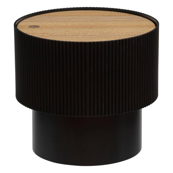 Atmosphera - Table à café Enola en placage frêne D38,5cm Noir