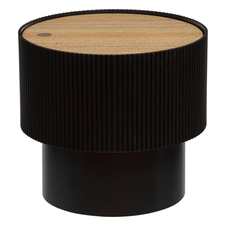 Atmosphera - Table à café Enola en placage frêne D38,5cm Noir Atmosphera - Table à café Enola en placage frêne D38,5cm Noir