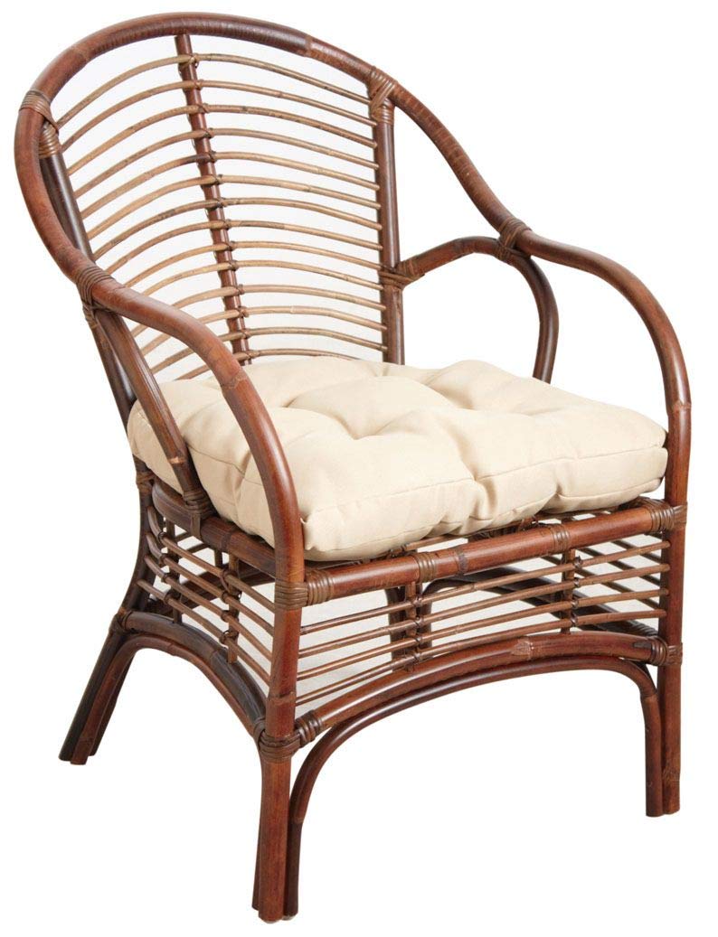AUBRY GASPARD Fauteuil en rotin Marron Louis