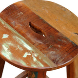 LoogCape Tabouret de bar en bois vieilli massif 75 cm de haut avec repose-pieds, tabouret de comptoir, tabouret de bistrot, tabouret de cuisine, tabouret de cuisine, tabouret de cuisine, salle à