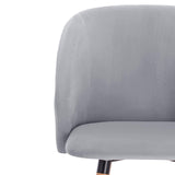 WOLTU BH121gr-2 Chaise de Salle à Manger Chaise de Cuisine Rembourrée Assise en Velours, Gris