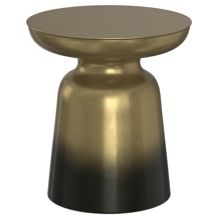SIMPLIHOME Toby Table d'appoint Industrielle Moderne en métal de 43,2 cm de Large, ombré doré/Noir, entièrement assemblée pour Le Salon et la Chambre à Coucher