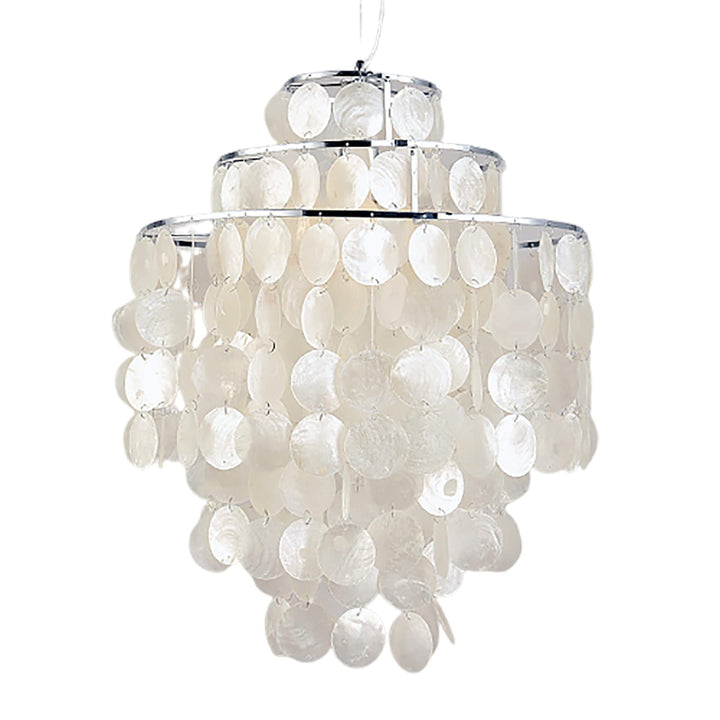 Lustre contemporain en coquille blanche nacrée pour chambre à coucher, salon, salle à manger, café, bar, couloir, décoration moderne E27 Lustre contemporain en coquille blanche nacrée pour chambre à coucher, salon, salle à manger, café, bar, couloir, décoration moderne E27
