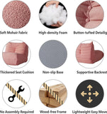 Pouf poire en velours avec chaise longue au coin du feu, chaise d'appoint Togo pour salon, chambre à coucher, salon et bureau 2 places (taille double, couleur : D)