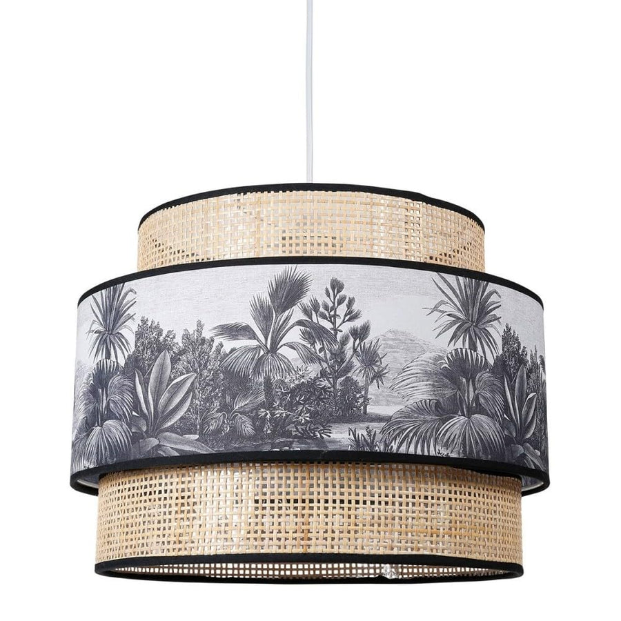 marque Ostaria Suspension cannage et Tissu Ombrage D40 marque Ostaria Suspension cannage et Tissu Ombrage D40
