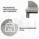 WOLTU Chaise Salle à Manger Lot de 4, Chaise Cuisine avec Dossier Haut, Siège Rembourré en Similicuir, Pieds en Métal, Design Moderne, pour Salon, Cuisine, Salle à Manger, Blanc, EZS46ws-4