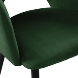 SVITA Hailey Lot de 2 chaises de Salle à Manger fauteuils de Cuisine tapissés Velours Vert foncé
