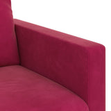Foknhdi Canapé en velours, bordeaux, 198 x 78 x 80 cm, avec cadre en métal et accoudoirs en bois, petit canapé moderne pour salon, chambre à coucher, bureau
