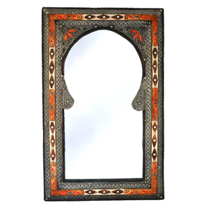 Miroir mural Orient - Style marocain - 50 x 80 cm - À suspendre - Décoration vintage - Cadre fait main - Style marocain Orange Miroir mural Orient - Style marocain - 50 x 80 cm - À suspendre - Décoration vintage - Cadre fait main - Style marocain Orange
