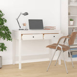 LAPOOH Bureau avec tiroirs Blanc 100x50x78 cm Bois Massif de pin,Bureau avec Rangement,Rangement Bureau,Bureau d'angle