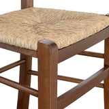 OKAFFAREFATTO MADDALONI Chaise en Bois Massif Couleur Noyer foncé avec Assise en Paille pour Restaurant, Maison, Mod. Paesana Robuste avec Dos Jambes de mm 36 x mm 40 Nouvelle déjà monté