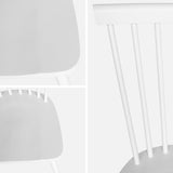 Alice's Home - Lot de 2 chaises Blanches à barreaux en Bois d'hévéa. Romie. L 50.8 x P 44.2 x H 90cm.