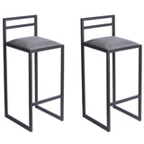 FERRO modern design Tabouret Bar Cuisine 95cm Noir - Fatto a Mano Chaise de Bar Lot de 2 - Stile Loft
