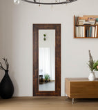 MO.WA. Miroir Mural Moderne 57x147, Miroir Cadre en Bois, Miroir Long Rustique, Miroir scandinave, Grand Miroir Contour Bois, Miroirs muraux | Made in Italy