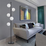 KlkrzJwy Lampadaire Mid Century 5 Lumières 66,9" Globe En Verre Lampadaire Lampe Haute En Verre Dépoli Avec Base En Marbre E26 Dimmable Lampe Sur Pied Pour Salon Bureau Chambre Canapé Coin