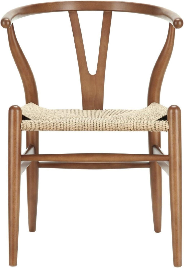 NONROTS Chaise de Salle à Manger en Bois Naturel, réplique de la Chaise Wishbone, Chaise latérale élégante