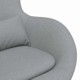 vidaXL Fauteuil œuf Gris Clair 63 x 73 x 90 cm Tissu, Salon, Chaise œuf pivotante Moderne, Meubles de Luxe pour Assise intérieure, Fauteuil élégant et Solution de Confort