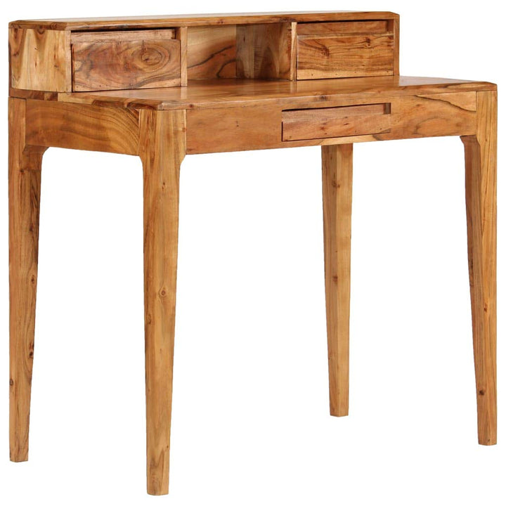 RAUGAJ Bureau d RAUGAJ Bureau d'écriture avec tiroirs en bois massif 88 x 50 x 90 cm, matériau de l'article : bois d'acacia massif