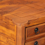 vidaXL Bureau avec Tiroirs, Table d'Écriture avec Poignée, Bureau d'Ordinateur avec Rangement, Décoration de Salon, Bois d'Acacia Solide