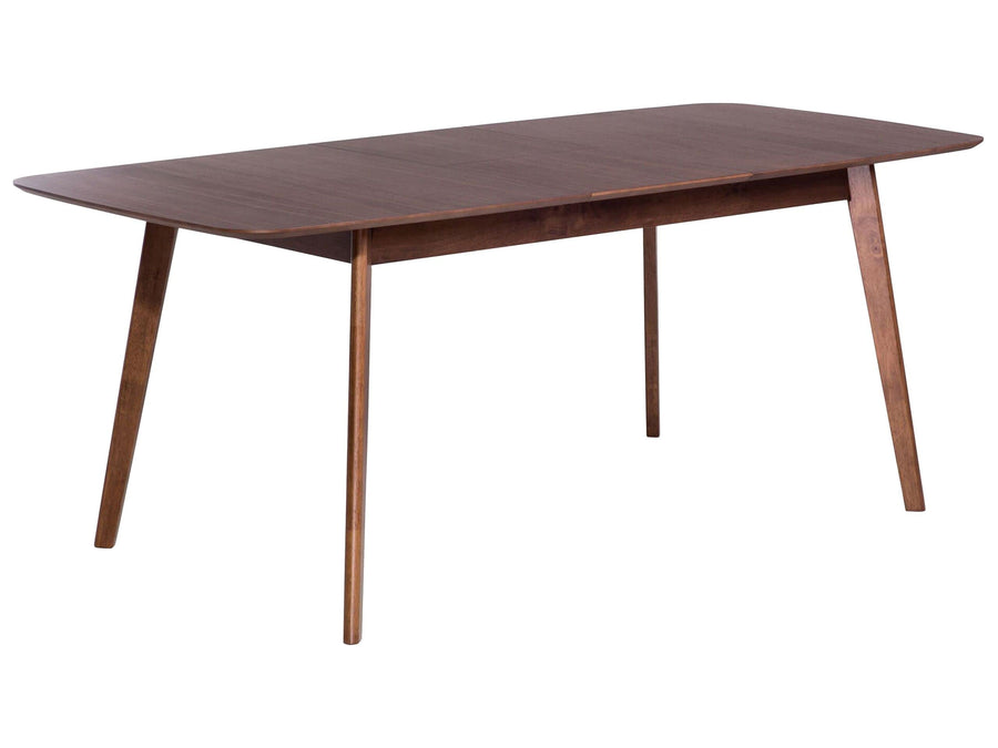Table à Manger Extensible 150/190 x 90 cm en MDF et Bois d Table à Manger Extensible 150/190 x 90 cm en MDF et Bois d'Hévéa Foncé pour 4 Madox