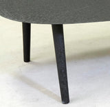 AUBRY GASPARD Table Basse Ovale en métal texturé Noir