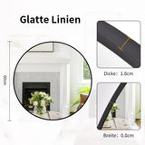 Koonmi Miroir Mural Rond Noir 60 cm avec Cadre en métal brossé pour Salle de Bain, lavabo, Salon, Chambre à Coucher, entrée Murale…