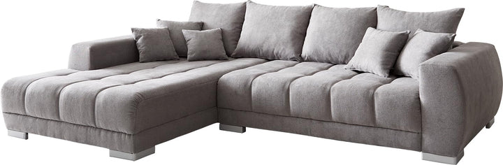 DeLife Canapé Josea Microfibre Gris Pierre 300x220 cm Recamière à Gauche canapé panoramique DeLife Canapé Josea Microfibre Gris Pierre 300x220 cm Recamière à Gauche canapé panoramique