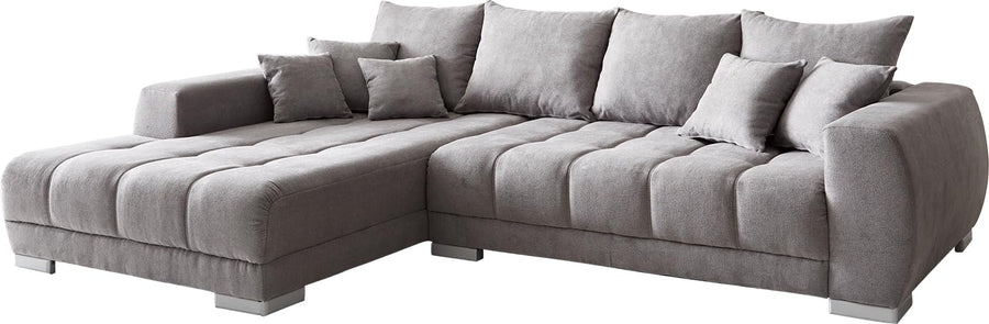 DeLife Canapé Josea Microfibre Gris Pierre 300x220 cm Recamière à Gauche canapé panoramique DeLife Canapé Josea Microfibre Gris Pierre 300x220 cm Recamière à Gauche canapé panoramique