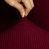 Lot de 2 housses de chaise de salle à manger en velours extensible pour chaises modernes du milieu du siècle, bordeaux