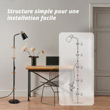 OUSFOT Lampadaire sur Pied Salon 146cm 230V Lampadaire Industriel Rétro Lampe Salon E27 Lampe sur Pied en Métal Lampe de Lecture pour Salon, Chambre, Bureau (Sans Ampoules) Noir