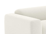 Vente-unique - Canapé 4 Places en Tissu Bouclette Blanc POGNI de Maison Céphy
