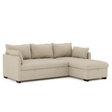 BUDWING Orlando Canapé Convertible d'angle Lit Chaise Longue Coffre Réversible Droite et Gauche Beige