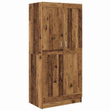 vidaXL Armoire Bois Ancien 82,5 x 51,5 x 180 cm Bois d'ingénierie, Rangement de Chambre, Armoire rectangulaire Rustique, unité Pratique pour vêtements et Accessoires