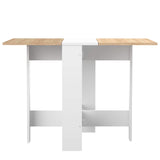 Symbiosis Papillon Table Pliante Blanc et Chêne Naturel 103/67/28x76x73,4 cm