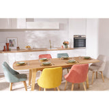 Miliboo Table Extensible rallonges intégrées rectangulaire en Bois Clair L180-230 cm Fifties