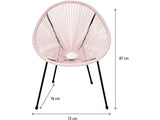Lot de 2 fauteuils de Jardin Ania - Rose