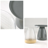 Table D'appoint Ronde en Plastique pour Canapé, Table Appoint Moderne pour Les Espaces Étroits Et Petits, pour Bureau, Salon, Chambre À Coucher, Table Basse (Color : Yellow)