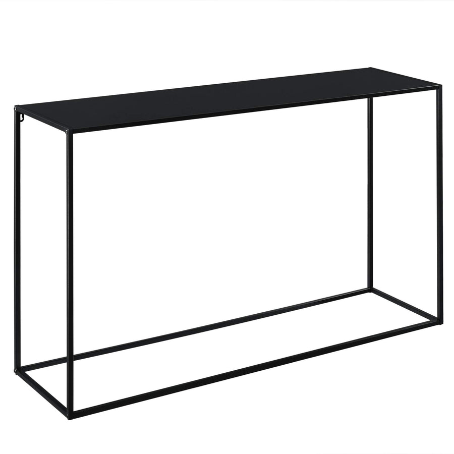 Table Console Table d Table Console Table d'Appoint Industriel en Métal Résistant 74 x 115 x 32 cm Noir Mat