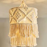 Baoblaze Vintage macramé -jourss décoratif plafond pendentif couverture gland lustres ombre pour mariage maison ornements